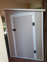 Lade das Bild in den Galerie-Viewer, Anbau-Gartenhaus aus beigem Harz, 3,55 m², inkl. Fundament-Kit - JOBU
