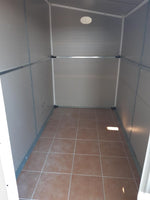 Lade das Bild in den Galerie-Viewer, Anbau-Gartenhaus aus beigem Harz, 3,55 m², inkl. Fundament-Kit - JOBU
