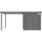 Lade das Bild in den Galerie-Viewer, Expertenmeinung zum Vordach aus verzinktem Stahl für das Kosto-Gartenhaus 5,29m² oder 6,76m² - X-METAL
