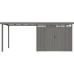 Lade das Bild in den Galerie-Viewer, Expertenmeinung zum Vordach aus verzinktem Stahl für das Kosto-Gartenhaus 5,29m² oder 6,76m² - X-METAL
