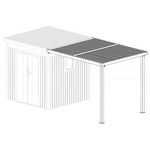 Lade das Bild in den Galerie-Viewer, Expertenmeinung zum Vordach aus verzinktem Stahl für das Kosto-Gartenhaus 5,29m² oder 6,76m² - X-METAL
