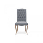 Lade das Bild in den Galerie-Viewer, Lot von 2 gepolsterten Stühlen "Jade" aus grauem Stoff.
