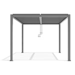 Lade das Bild in den Galerie-Viewer, Bioklimatische freistehende Aluminium-Pergola in Hellgrau, 4x3m - X-METAL
