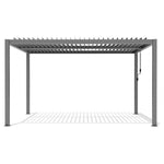 Lade das Bild in den Galerie-Viewer, Bioklimatische freistehende Aluminium-Pergola in Hellgrau, 4x3m - X-METAL
